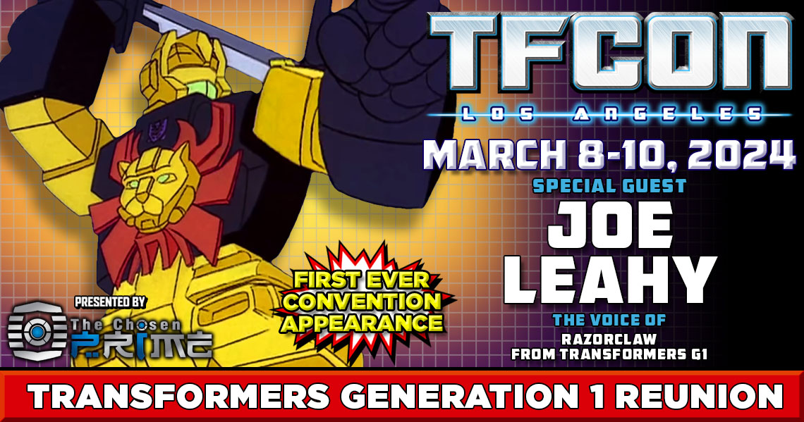 Transformers voice actor Joe Leahy to attend TFcon Los Angeles 2024
